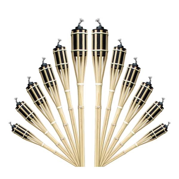 Bamboo Tiki-Style Torches - Set of 12 - 48