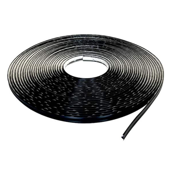 1/2 in. x 50 ft. Black PVC Inside Corner Self-Adhesive Flexible Caulk and Trim Molding