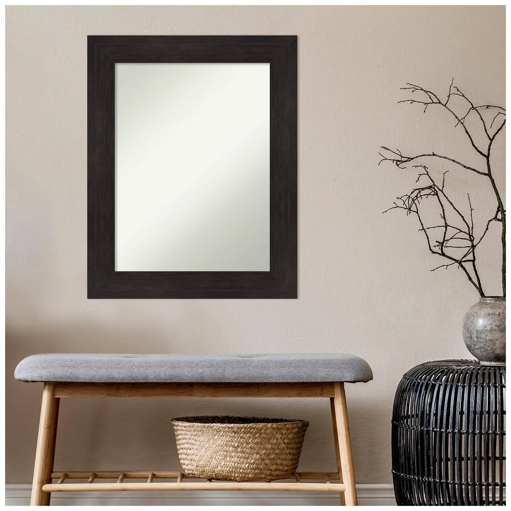 Espresso Brown Rectangular Wall Mount Vanity Mirror