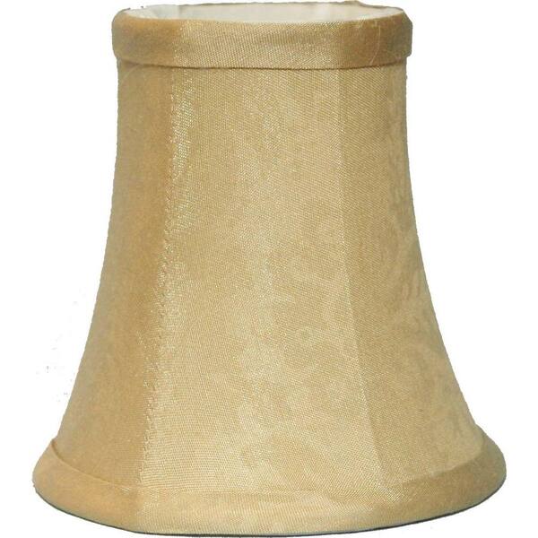 Finishing Touch Minishade 3 in. x 6 in. x 5 in. Beige Damask Chandelier Shade
