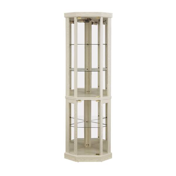 Tileon 16.5 in. W x 16.5 in. D x 69.85 in. H Antique White
