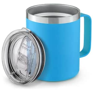 12 oz. Insulated Stainless Steel Coffee Mug with Lid - Ocean Blue