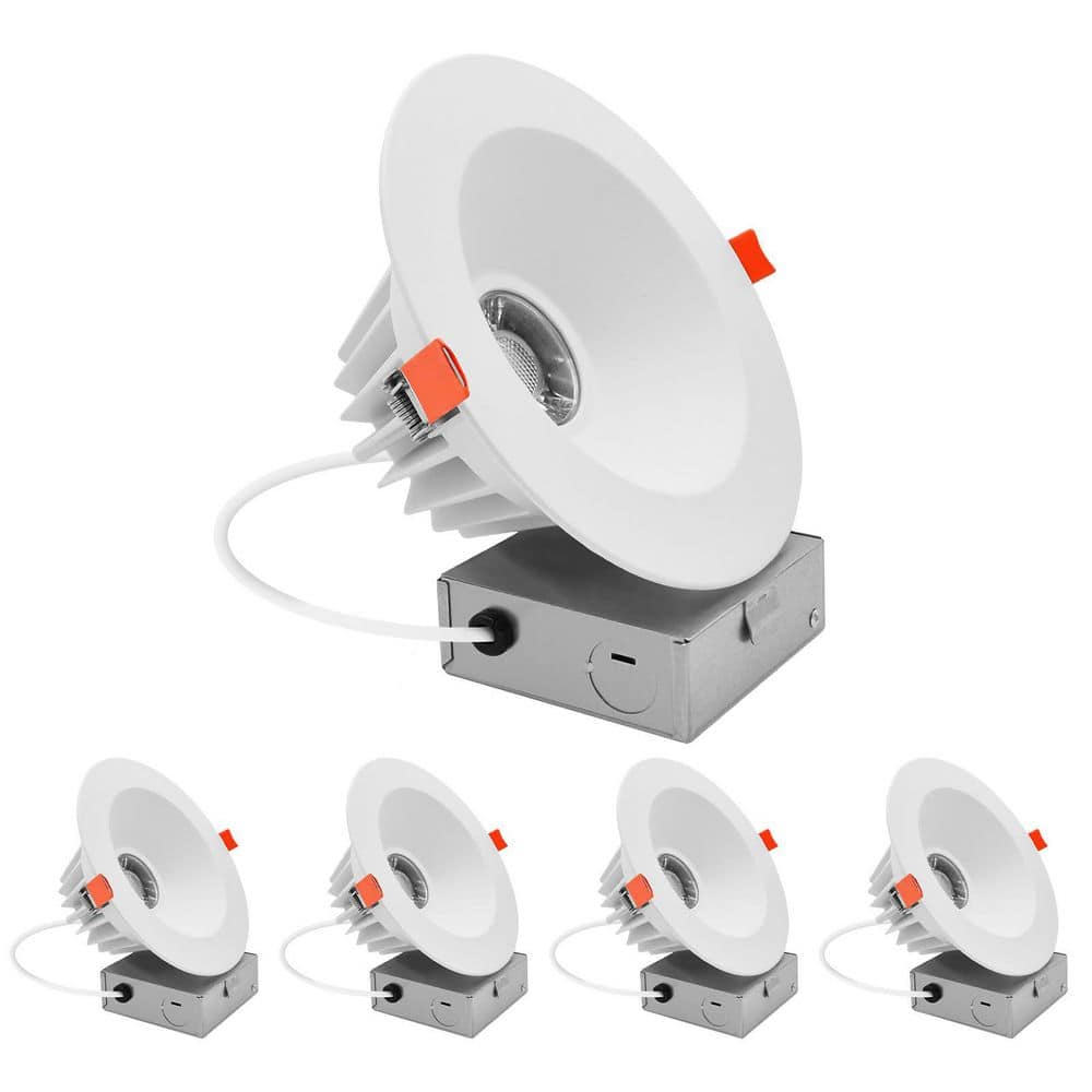 6 In. Integrated LED Regressed Light, 5CCT, 10/15/20W, 800-1500LM, CRI90, Dimmable, IC Rated, Damp Rated, ETL 4 Pack price history on PriceWatchPro