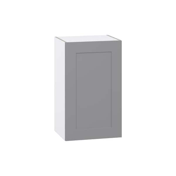 J COLLECTION Roseland 18 in. W x 14 in. D x 30 in. H Assembled Shaker Wall Kitchen Cabinet in Slate Gray