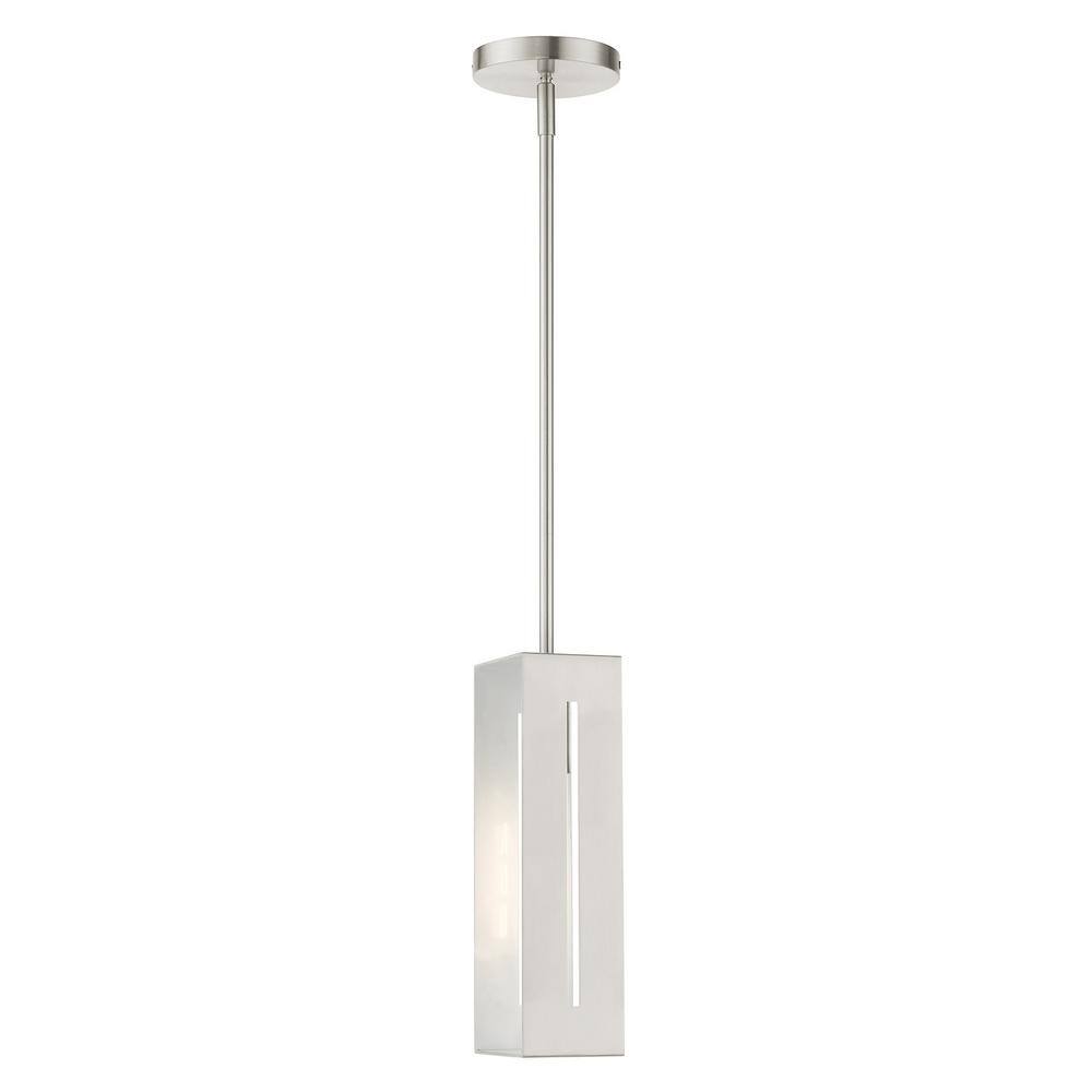 Soma Brushed Nickel and Glass Single Light Pendant