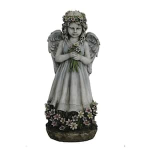 Angel Holding Flowers Statue