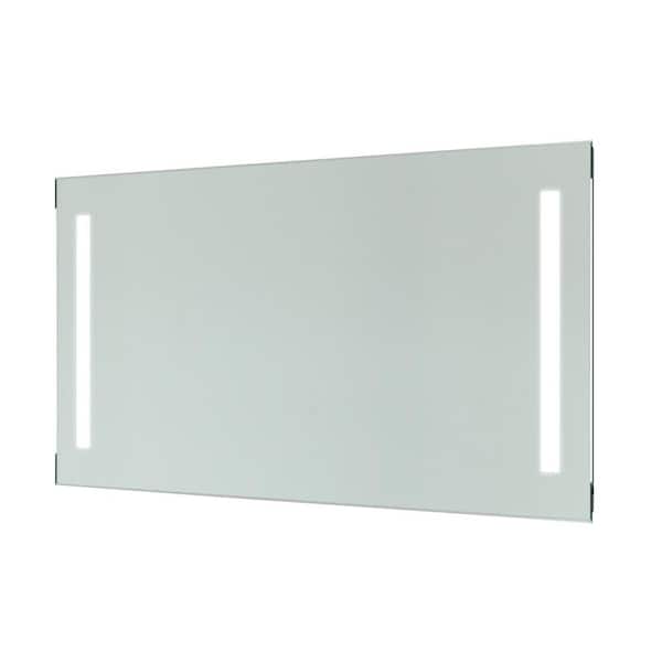 Vanity Art 48 in. W x 28 in. H Frameless Rectangular LED Light Bathroom Vanity Mirror in Clear