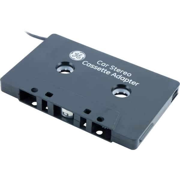 GE 3.5 mm Jack Car Stereo Cassette Tape Adapter in Black