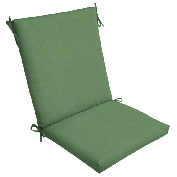 Arden Selections Leala Texture 20 in. x 44 in. High Back Outdoor Dining Chair Cushion in Moss