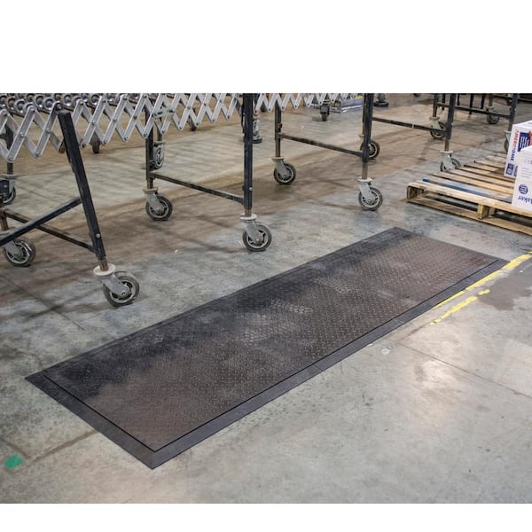 Buffalo Tools Indoor/Outdoor Durable Anti-Fatigue 24 in. x 36 in. Industrial Commercial Home Restaurant Bar Rubber Floor Mat (3-Piece)