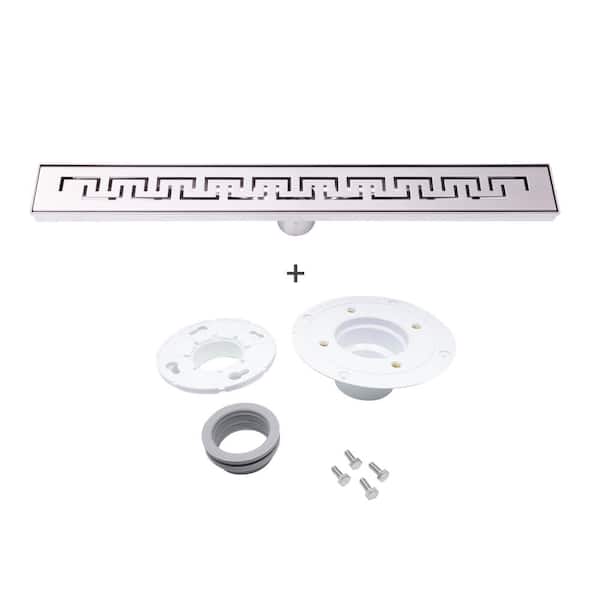 BOANN 36 in. Stainless Steel Linear Shower Drain Line Design