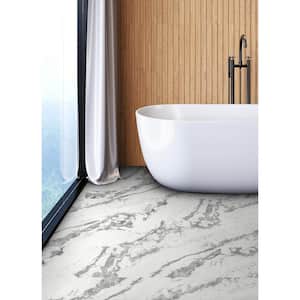24 in. x 12 in. Piazza Marble Peel and Stick Floor Tiles (10-Tile, 20 sq. ft.)
