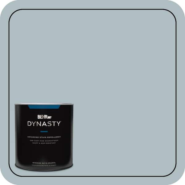 BEHR DYNASTY 1 qt. #PMD-99 Arctic Ocean Satin Enamel Interior Stain-Blocking Paint and Primer