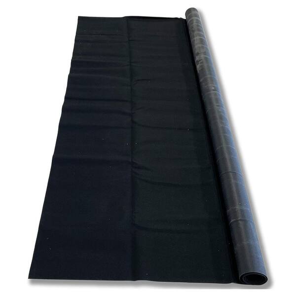 Ottomanson Lifesaver Collection Non-Slip Rubberback Solid 3x11 Indoor/Outdoor Runner Rug, 2 ft. 7 in. x 11 ft., Black