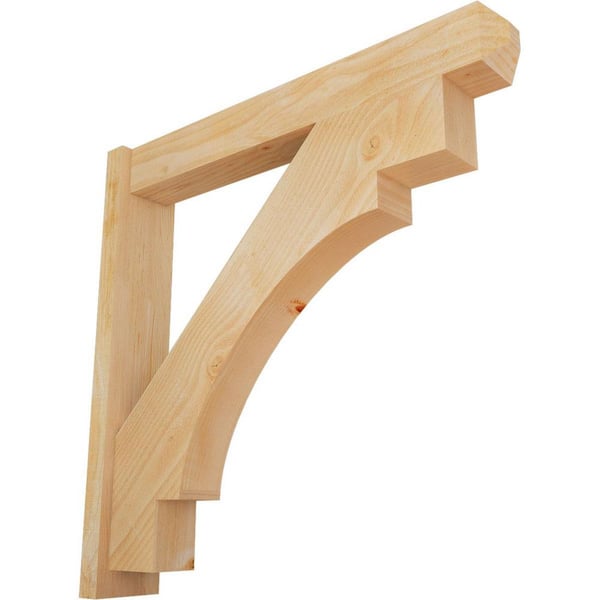 Ekena Millwork 6 in. x 36 in. x 36 in. Merced Craftsman Rough Sawn Douglas Fir Outlooker