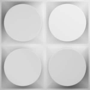 1 in. x 19-5/8 in. x 19-5/8 in. PVC White Adonis EnduraWall Decorative 3D Wall Panel (2.67 sq. ft.)