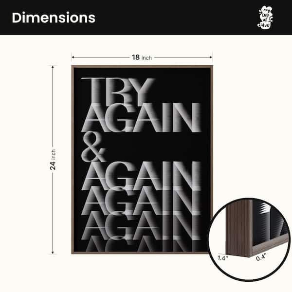 1 Piece Framed Motivational Positive Affirmation Wall Art Canvas Print Inspirational Wall Decor 24 in. x 18 in.