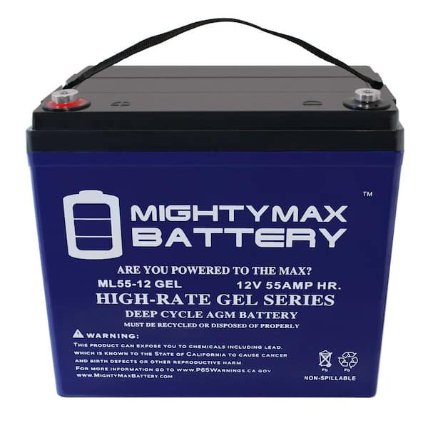 MIGHTY MAX BATTERY 12V 55AH GEL Replacement Battery for MK UNIGY 45HR2000S-2 Pack