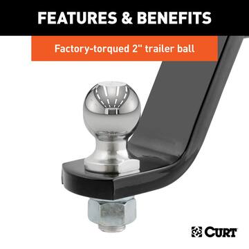 CURT 2 in. Shank, 7,500 lbs., 6 in. Drop Loaded Ball Mount with 2 in. Ball 45064