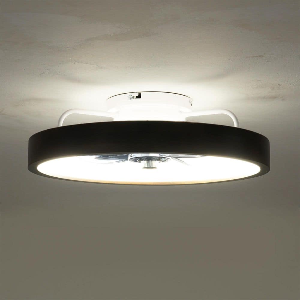 20 in. Smart Indoor Dark Brown Low Profile Standard Flush Mount Ceiling Fan with Dimmable LED and Remote Control price history on PriceWatchPro