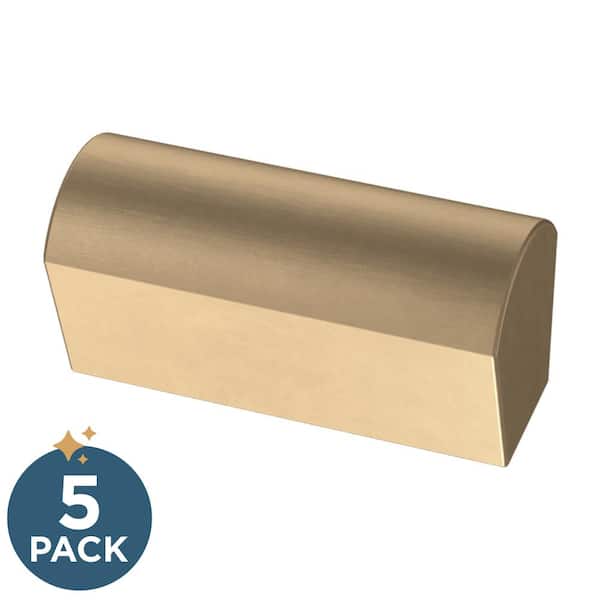 (5-Pack) Modern Arch 1-1/2 in. (38 mm) Modern Champagne Bronze Rectangle Cabinet Knobs