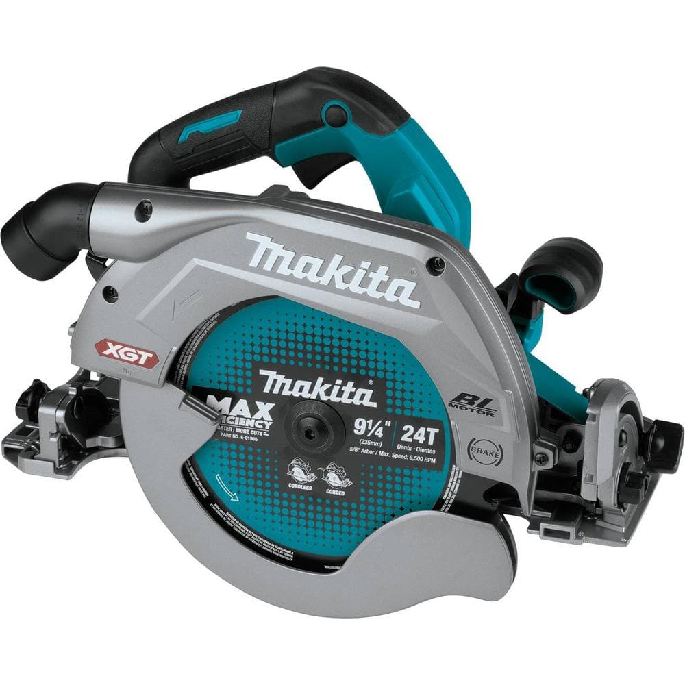 Makita 40V max XGT Brushless Cordless 9-1/4 in. Circular Saw with Guide  Rail Compatible Base, AWS Capable (Tool Only) GSH03Z - The Home Depot