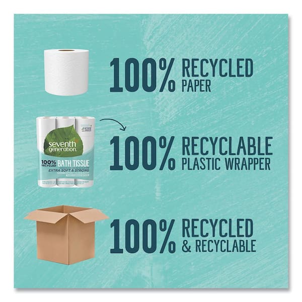 24 Rolls of Recycled & Sustainable Bumroll Toilet Paper - Soft, Absorbent &  Eco-Friendly - Ideal for Home, Office & Bathrooms - Septic Safe 