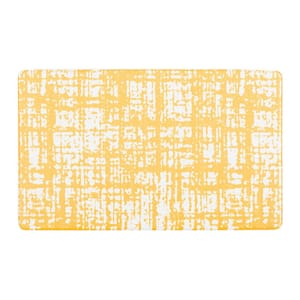 Contemporary Abstract Yellow 18 in. x 30 in. Anti-Fatigue Standing Mat