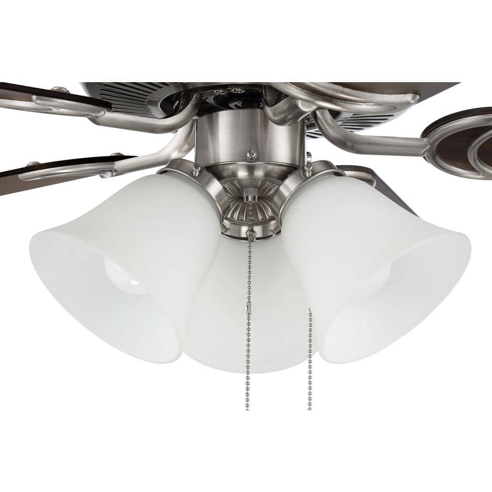 52'' Brushed Nickel Ceiling Fan with LED Lights