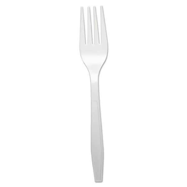 Boardwalk White Heavyweight Disposable Polypropylene Forks (1000-Carton)