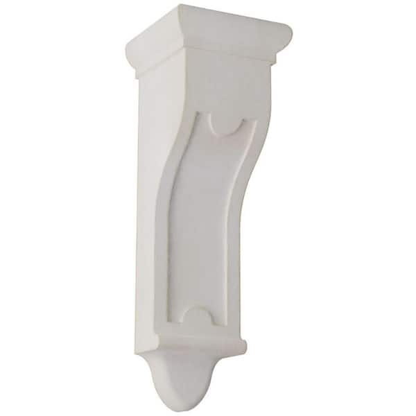 Ekena Millwork 4 in. x 12 in. x 4 in. Chalk Dust White Arts and Crafts Wood Vintage Decor Corbel