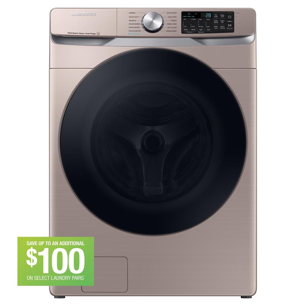 4.5 cu. ft. Smart High-Efficiency Front Load Washer with Super Speed in Champagne