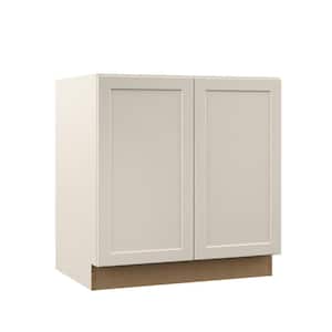 Designer Series Melvern 33 in. W 21 in. D 34.5 in. H Assembled Shaker Full Height Base Bath Cabinet in Cloud