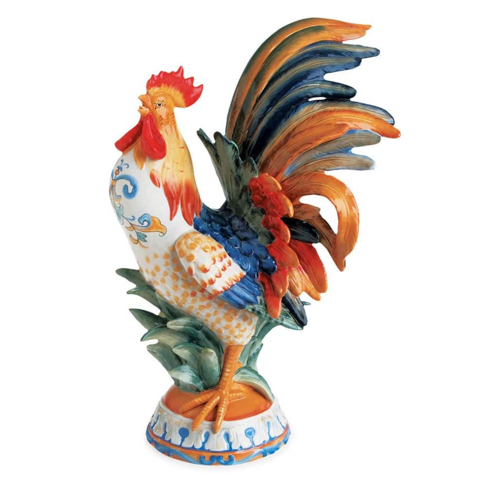 Black Grand Rooster Wall Mounted Kitchen Paper Towel Holder