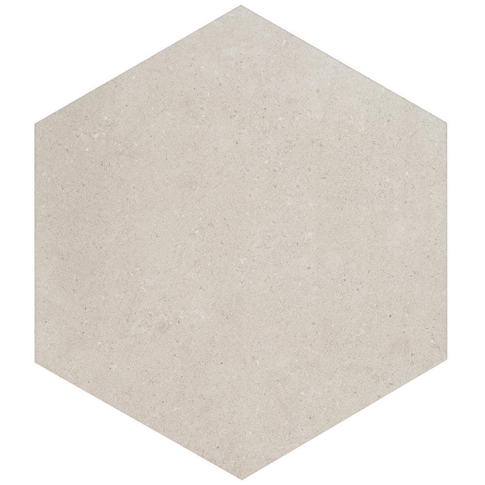 Taupe Matte Hexagonal Porcelain Floor and Wall Tile