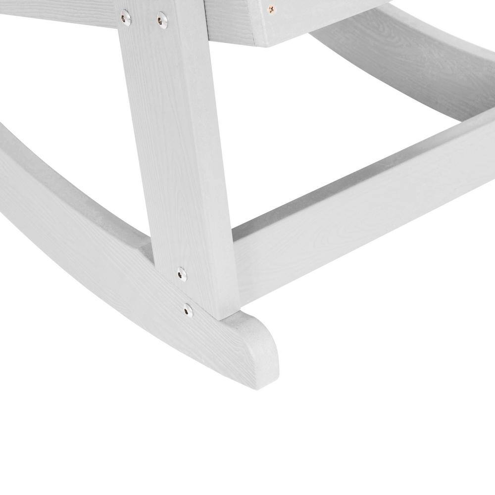 White Poly Lumber Classic Adirondack Rocking Chair