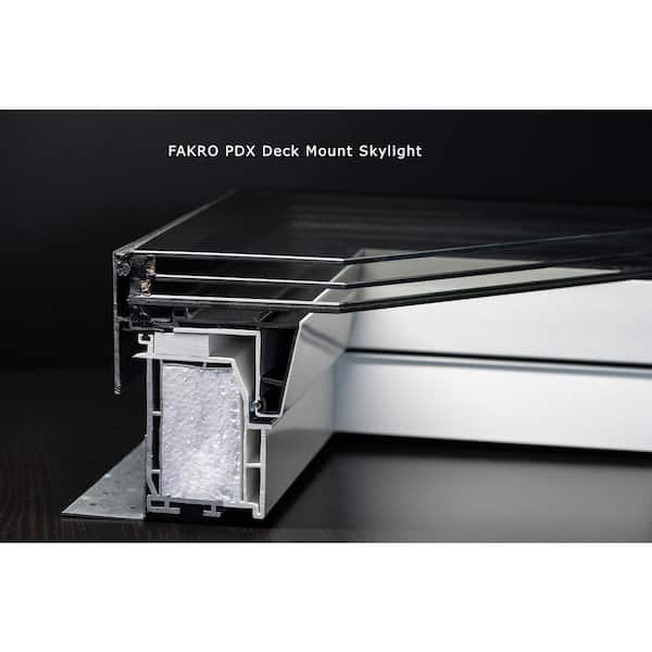 Skysouk！ Fakro PDX 21 in. x 37-7/8 in. Fixed Deck Mounted Skylight with