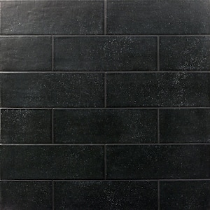 Piston Camp Black Rock 4 in. x 12 in. Matte Ceramic Subway Wall Tile (34-piece 10.97 sq. ft. / box)
