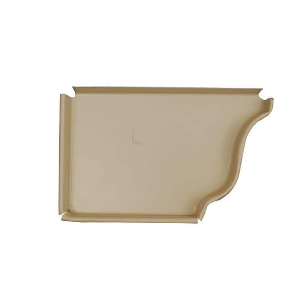 6 in. Almond Aluminum K Style Left End Cap Special Order