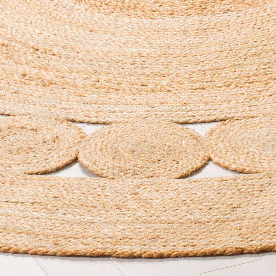Coastal Charm Handmade Natural Jute 6' Round Area Rug, Black
