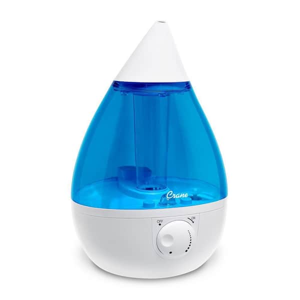 Crane 1 Gal. Drop Ultrasonic Cool Mist Humidifier for Medium to Large Rooms up to 500 sq. ft. - Blue/White