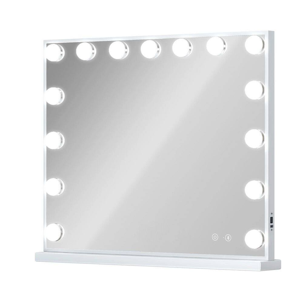 22.8 in. W x 18.9 in. H Rectangular Framed Dimmable LED Wall/Tabletop Bathroom Makeup Mirror in Silver price history on PriceWatchPro