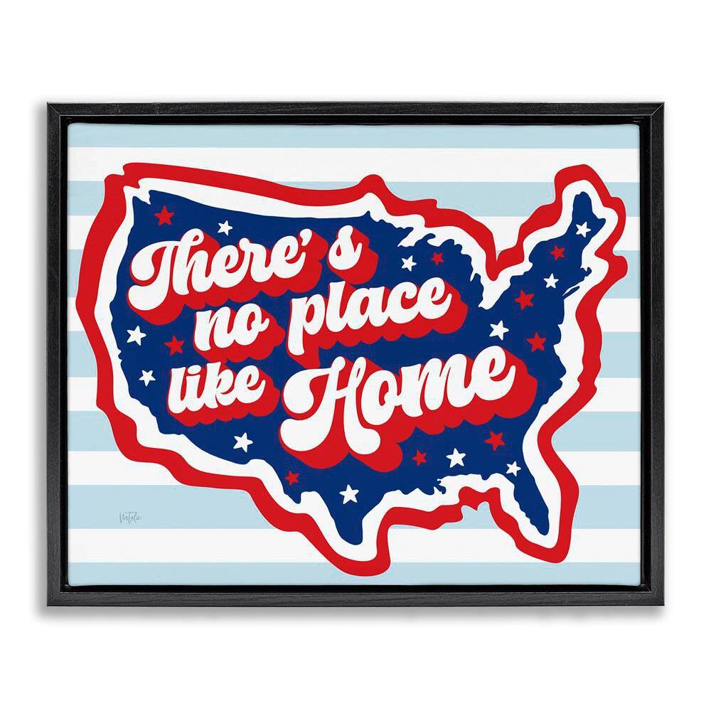 No Place Like Home by Natalie Carpentieri Black Floater Frame Typography Graphic Art Print 25 in. x 31 in.