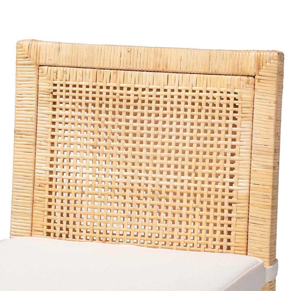 Sofia Handmade Natural Wood and Rattan 41" Counter Stool