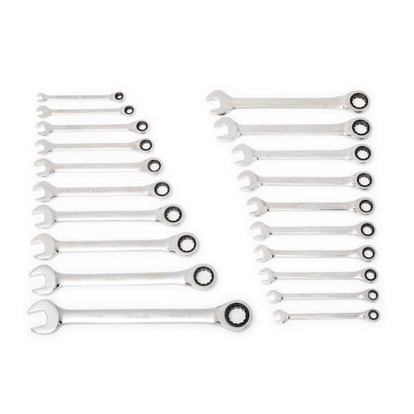 Husky 72-Tooth Ratcheting SAE/MM Combination Wrench Set (20-Piece)