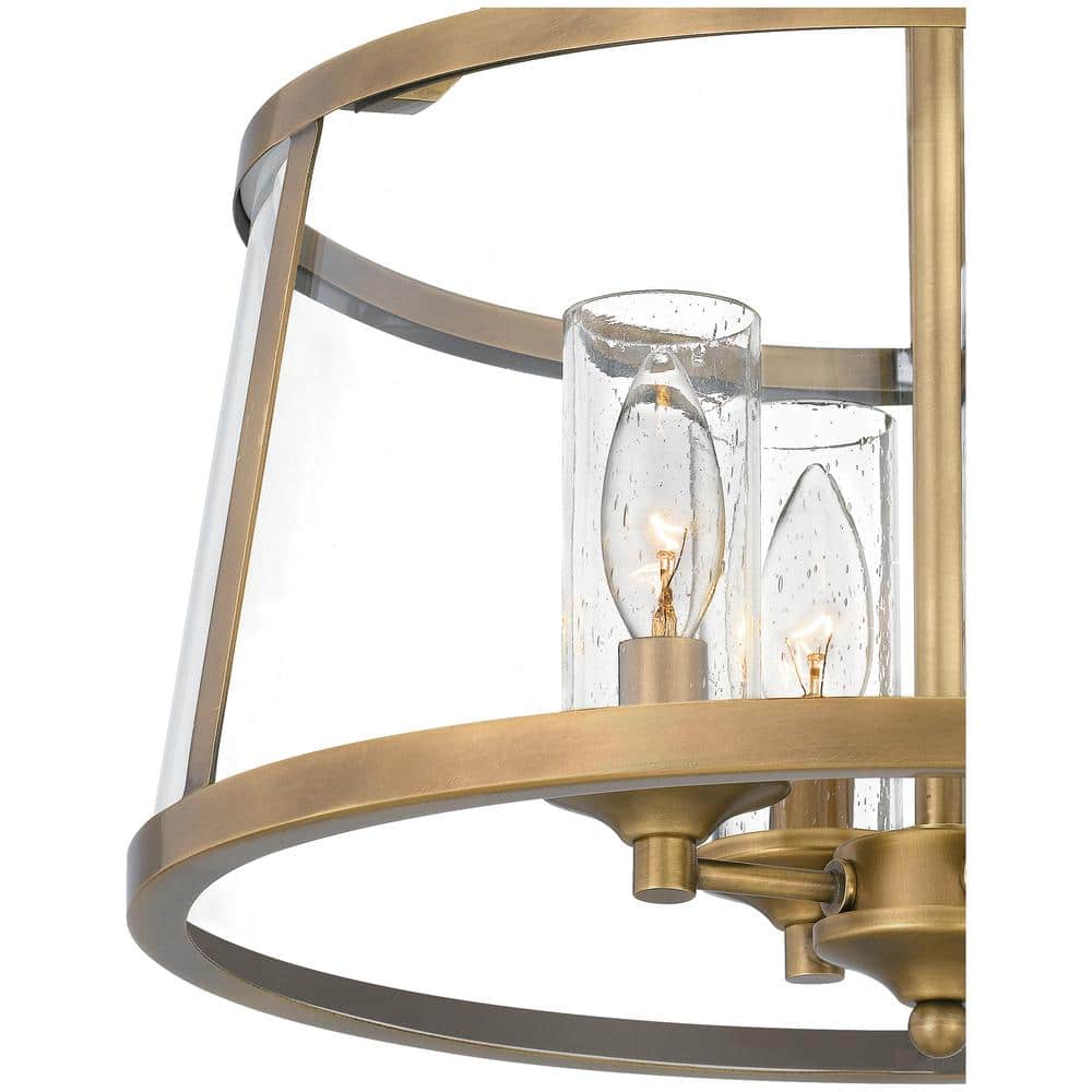 Barlow Transitional 4-Light Semi-Flush Drum Light in Polished Nickel