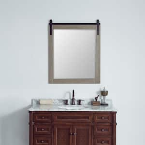 Cortes 31.5 in. W x 39.4 in. H Rectangular Framed Wall Bathroom Vanity Mirror in Grey