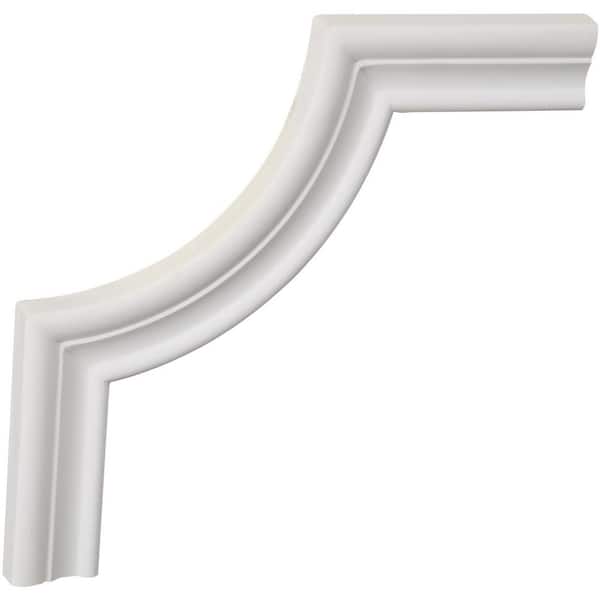 Ekena Millwork 8 in. x 5/8 in. x 8 in. Urethane Stockport Panel Moulding Corner (Matches Moulding PML01X00ST)