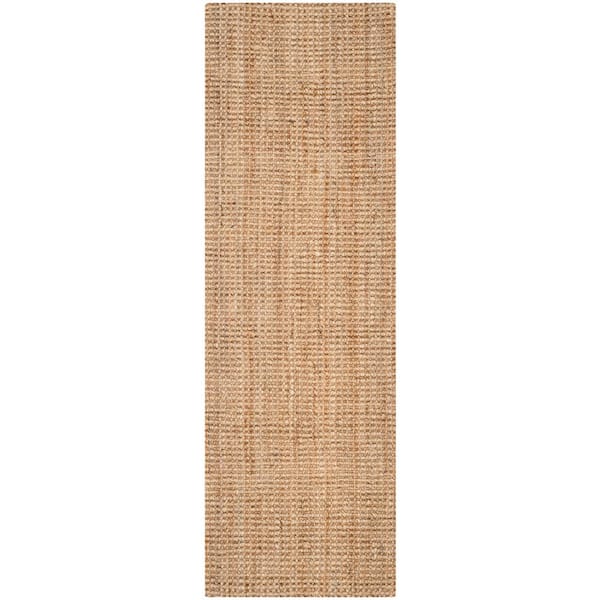 SAFAVIEH Natural Fiber Beige 2 ft. x 11 ft. Solid Runner Rug