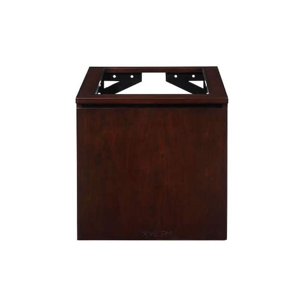 Hembry Creek Blox 20 in. W x 21-1/2 in. D x 20 in. H Vanity Cabinet Only with Wood Front Drawer in Dark Walnut